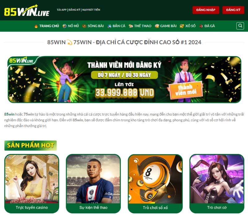 Khám phá nhà cái 85Win - nhà cái mới nhất 2024